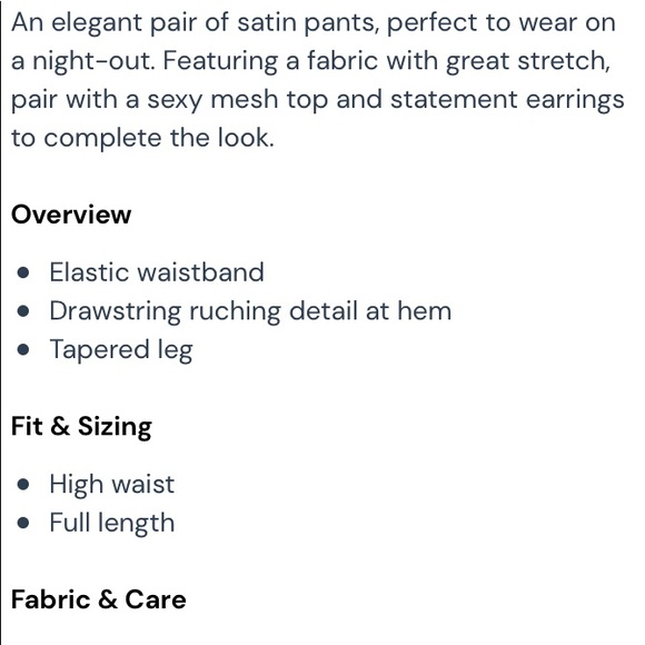 FTF  Satin Black Leggings NWT - Picture 8 of 9